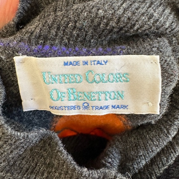 United Colors of Benetton Vintage Argyle turtleneck sweater - Picture 5 of 5